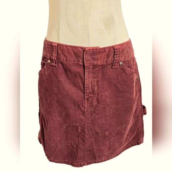 J.Crew Dresses & Skirts - J. CREW Burgundy Corduroy Cargo Mini skirt